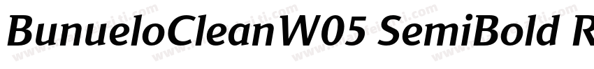 BunueloCleanW05 SemiBold Regular字体转换